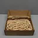 Ceenna 8 Pack 9 ft Rustic Christmas Wood Bead Garland for Xmas Tree Mantel Fireplace Stairs Coffee Table Decor Farmhouse Wooden Beads for Holiday Christmas Home Indoor Decor, Total 72 ft(Natural)