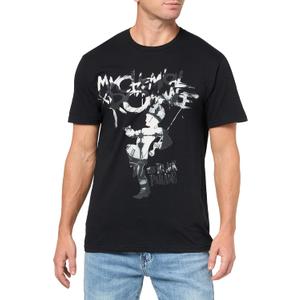 Unisex-Adult Black Parade Clock Logo T-Shirt (Large)