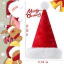 Haomaomao Christmas Hats, Santa Hat for Kids/Baby Unisex Warm Comfort Red Velvet Holiday Xmas Hat for New Year Festive Party (Infant/1pcs)