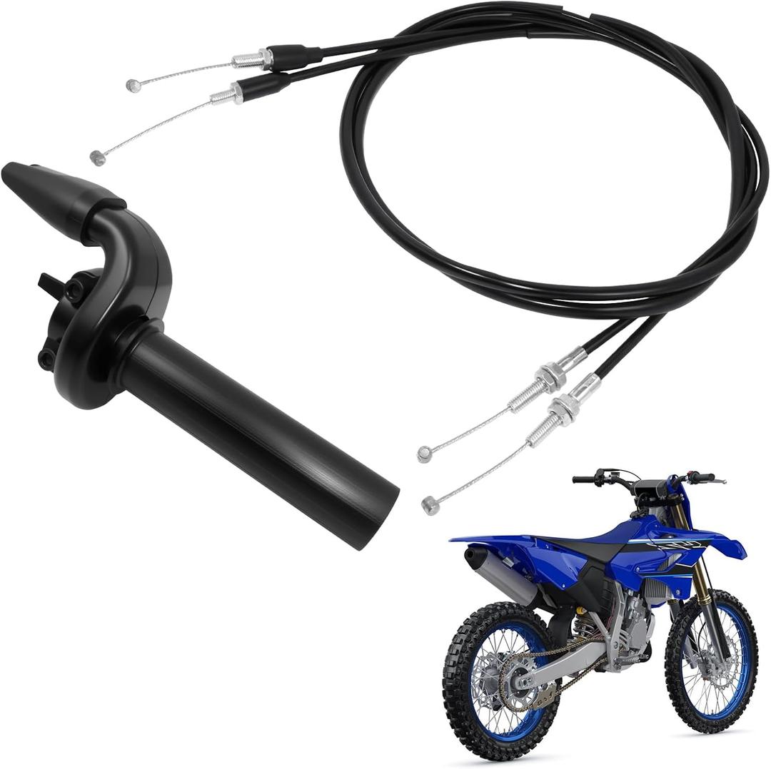 Throttle Assembly with Cable for YZ WR 250F 426F 450F CRF 150R 250X KX250F KLX450F YFZ450 TRX450R, Dirt Bike Throttle Assembly with Throttle Cable for Smooth Operation and Quick Response
