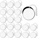 20 Pcs Round TENS Unit Replacement Pads for TENS, 2'' Electrodes Pads for TENS Unit, Latex-Free Reusable Eletrode Pads for TENS/EMS Muscle Stimulation Machine (White)