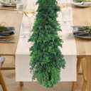 9FT Cedar Garland - Real Touch Christmas Garland,Realistic Artificial Garlands Evergreen Fake Pine Needles Garland for Fireplace,Table, Stairs, Mantle, Indoor Outdoor,Home,Holiday Decor