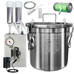 Cow Milking Machine Pro Plus, Rechargeable Pulsating Vacuum Pump with Pressure Gauge Speed Adjustable Cow Milker (12 Litre)