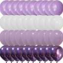 Latex Balloons White Lavender Purple Gradient Purple color Balloons for Baby Shower Birthday Girl Wedding Anniversary Party Decorations (Voilet + Light Purple)
