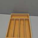 Silverware Organizer Kitchen Drawer Organizer Utensil Organizer Bamboo Silverware Holder Cutlery Organizer in Drawer Flatware Organizer Tray(5 slots, Natural