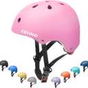 Kids Bike Helmet,Toddler Skateboard Helmets for Ages 2-3-5-8-14 Years Boys GirlsAdjustable Multi-Sport Bicycle Skateboarding Football Roller Skating Scooter Rollerblade Balance Bike Helmet (Pink)