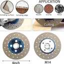 YIJING 4" Metal Diamond Blade for Rebar Steel,Granite Saw Blade Diamond Blade for Marble Quartz