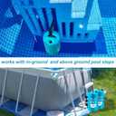 2PCS Pool Ladder Weights 20L Universal Pool Step Weights Sand Bag Waterproof 500D PVC Swimming Pool Stair Weights for Above Ground and Inside Pool with 2 Nylon Handles and 1 Funnel Light Blue