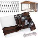 Chicken Coop Cover for Winter, Waterproof Durable Tarp with Elastic Cords Rope, Easy Install for Large Cages Walk-in Runs, Chicken Coop Plastic Wrap for Winter (6.6 X 9.5 FT)