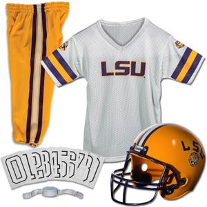 Franklin Sports LSU Tigers Kids College Football Uniform Set - Youth NCAA Uniform Set - Includes Jersey, Helmet, Pants - Youth Medium