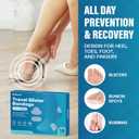 Hydrocolloid Blister Bandages for Feet, Blister Pads for Prevention & Recovery, Travel Essentials, Thin, Flexible and Nearly Invisible - 18ctSpot Packs (Transparent)