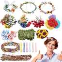 INFUNLY 261pcs/Set DIY Flower Crowns Making Kit Handmade Floral Crown Garland Kit Make Your Own Flower Wreath Bridal Shower Wreaths Gift for Women Wedding Home Decor