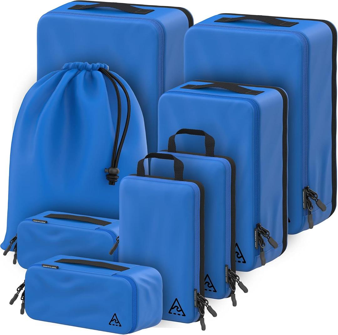 8-Piece Luxury Compression Packing Cubes & Bags for Travel  Maximize Space in Luggage with HybridMax Double-Capacity Design, 50 Luggage Tags, Deluxe Set, Lifetime Satisfaction Suitcase Organizer Bags