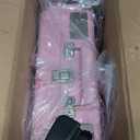 JORLAI Pink Vinyl Record Player 3 Speeds Portable Suitcase Turntable with Builtin Dual Speakers, Bluetooth Gramophone with Builtin Battery 3.5mm Aux Input/RCA Output, Pink 