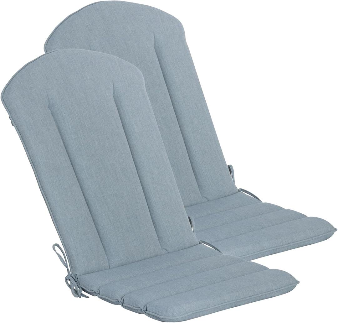 COZYVIDA 50"x20" Adirondack Chair Cushion Set of 2, Water-Resistant Fade Resistant,UV-Resistant 1000+ Hrs,High Back Outdoor Rocking Chair Cushion for Patio,Light Blue