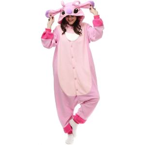 Wishliker Adult Onesie Animal Pajamas Halloween Cosplay Costumes Party Wear Blue (Small, Lty1-pink)