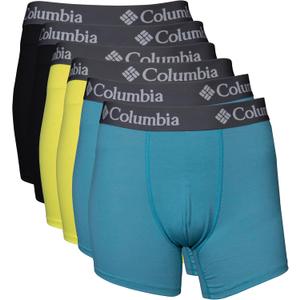 Columbia 6 Pack Performance Boxer Brief (Teal/Neon Green/Black), XL