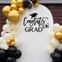 Congrats Grad Decal Sign for Balloon Arch - Graduation Decar for Grad Party, Class of 2026 Grad Party Graduation Event Planner Vinyl Decal