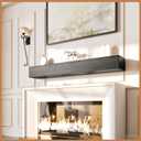 Avana Farmhouse Fireplace Mantel - Handcrafted Wood, 72" x 8" x 5" - Espresso Finish