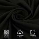 4Pack Black Cocktail Tablecloth 32"x 43" Table Skirt Spandex Stretch Round Cocktail Table Cover with Wavy Drapes Fitted High Top Covers for Wedding Party Banquet