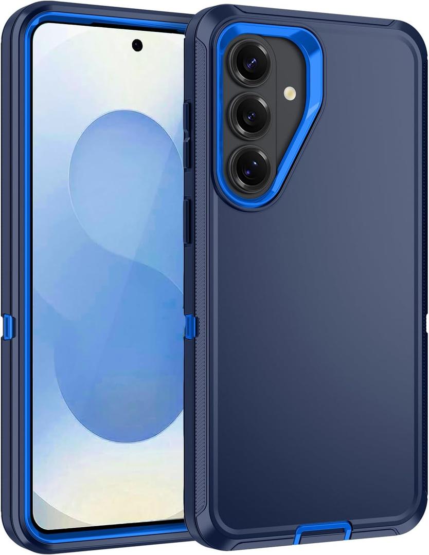 Samsung Galaxy S26 Case [Shockproof] [3-Layer][Military-Grade] Full Body Protection Rugged Heavy Duty Cover Case for Galaxy S26 5G,Dark Blue