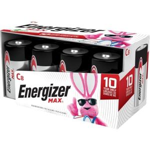 Energizer MAX C Batteries, Premium Alkaline C Cell Batteries (8 Battery Count) (Pack of 12)