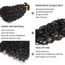 Wet And Wavy Human Hair Bundles Water Curly 3 Bundles Hair Weave 24 26 28 Inch Natural Black Water Wave Bundle Unprocessed Brazilian Hair Extensions 50 Grams Per Bundle