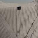 Women's Casual Button Front Long Sleeve Crop Cardigan Sweater Solid Rib Knit Top,S