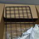 PATIKIL 24"x12" Wire Grid Panel, 2 Pack Board Photo Pictures Memo Display Grid Panels Hanging Organizer Wall Decorative Panel for Home Office Wedding, Black