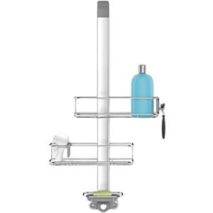 simplehuman Over-Door Shower Caddy, Stainless Steel and Anodized Aluminum