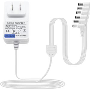 4.5V Power Adapter Compatible with Lemax Lighted Accessory 94566 94563 94564 94565 74295 74269 74707 84428 44242 Christmas Halloween Village Lights Micro Lighting Building Decor(6 Output White)