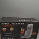 Rainwolf Shiatsu Neck and Back Massage Cushion with Heat - 4D Deep Tissue Kneading Full-Back Massager for Relief Muscle Soreness, Adjustable Intensity & Height, for Office Chair & Home