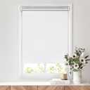 LazBlinds No Tools No Drill Cordless Roller Shades, 100% Blackout Roller Blinds for Windows, Thermal Insulated UV Protection Waterproof Roll Up Window Blinds and Shades, 25'' W x 72'' H, White