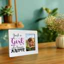 Anime Lovers Picture Frame Gifts for Girls, Gift for Anime Fans, Just a Girl Who Loves Anime Frames Fits 4x6 Photo (White)