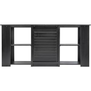 New Age Pet ECOFLEX 60" Storage Cabinet for Pets in Black, Durable Wood Plastic Composite, Non Toxic, Easy Assembly, Ideal for Bedding, Food, Toys, XL Mojave Reptile Lounge Compatible