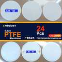 Membrane Filter Sticker 58 mm 0.2 um Strong Adhersive Filter Disc for Mushroom Cultivation (58 mm,24 pcs)