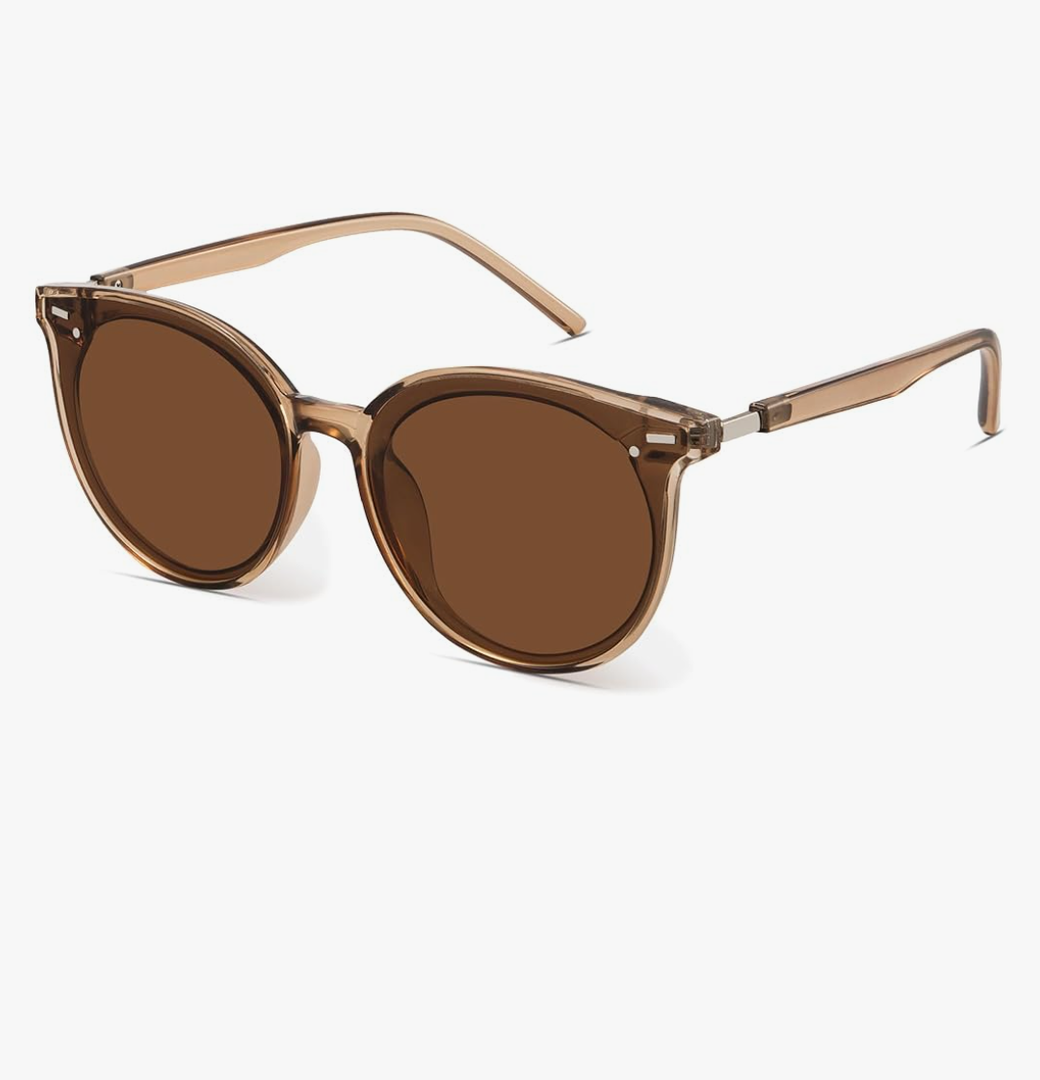 Livho Polarized Sunglasses, Retro & Oversized Shades for Women with Round Lenses