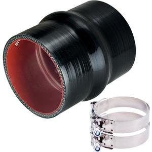 3.0" ID Silicone Hump Hose Coupler with 2 Tension Heavy-Duty Clamp,High Temp 4-Ply Reinforced 5MM Wall 4.0" Length (Qty 1) For Pipes Connecting