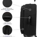 Travelpro Maxlite 5 Softside Expandable Luggage with 4 Spinner Wheels, Lightweight Suitcase, Men and Women, Black, Checked-Large 29-Inch