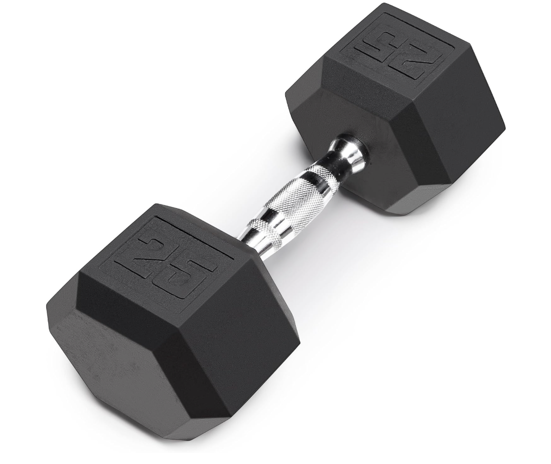 Marcy Classic Rubber Hex Dumbbell - 2pc of 25LBS