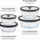 Anyday 8-Pc Microwave Cookware & Food Storage Set (Clear Black Sesame), 8-Piece