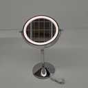 Vanity Mirror with Lights 7" Rechargeable 1x/10x Lighted Makeup Mirror Adjustable Height Double Sided Mirror with Lights 360Rotating Makeup Mirror
