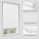 No Drill Cellular Shades for Indoor Windows, Thermal Insulating & Noise Reducing Honeycomb Blinds, Cordless Free Stop Blinds Light Filtering, White, 30 1/2" W x 64" H