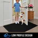 PLEASOR Front Door Mat Indoor Outdoor Entrance, Dirt Resistant and Absorbent Doormat, Sturdy Non-Slip Backing Entry Mat, Fade Resistant, Easy Clean Low-Profile Entryway Mat, 36x24, Black