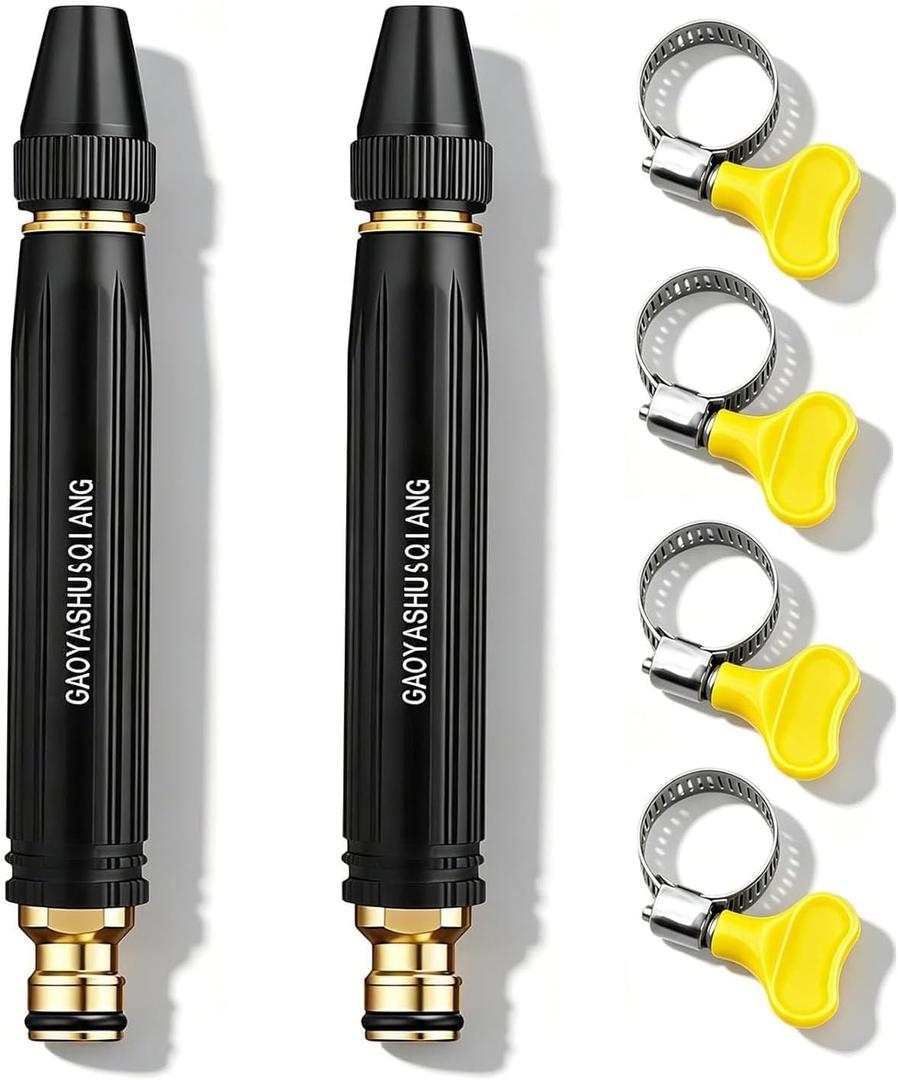 All-Metal High Pressure Water Gun – Home High Pressure Car Wash Water Gun, Premium Alloy Garden Hose Spray Nozzle, High Pressure Water Cannon for Car, Patio, Lawn & Veggie Cleaning