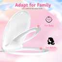Ansffer Toddler Toilet Seat with Potty Training Seat Round 16.5inch, 2 in 1 Toilet Seat for Family Built-in Baby Seat Removable, Soft Close + Easy Clean, PP Safe Material, White
