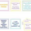 100 Pcs Funny Mahjong Cocktail Napkins 5'' x 5'' Folded Mahjong Disposable 2-ply Paper Party Beverage Napkin Decorative Tableware Supply for Bar Wedding 5 Design Choices