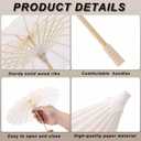 MECCANIXITY 6 Pcs Paper Umbrellas, 8" DIY Oiled Paper Painting Umbrellas for Photography Props Craft Party Wedding Decoration, Pink