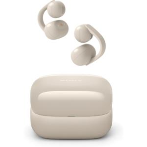 Sony LinkBuds Clip Open-Ear Truly Wireless Earbuds, Comfortable & Secure Fit, Lightweight Clip-On Design, Touch Controls, Ambient Sound Awareness, Water Resistant, Up to 37 Hrs of Playback, Greige