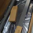 Vaunn Medical Pneumatic Adjustable Overbed Bedside Table with Wheels (Hospital and Home Use) (Black)